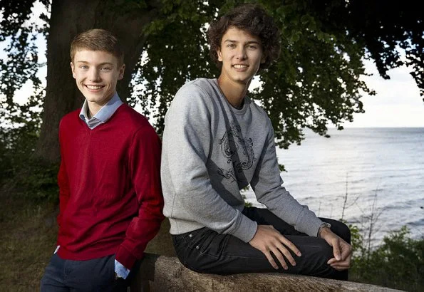 Prince Joachim, Prince Felix, Prince Nikolai and Countess Alexandra of Frederiksborg 