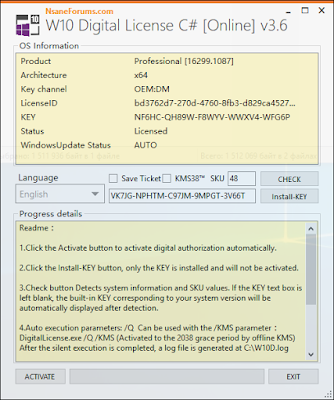 Windows 10 Digital License C# 3.6, Activa Windows 10 con Licencia Digital Permanentemente