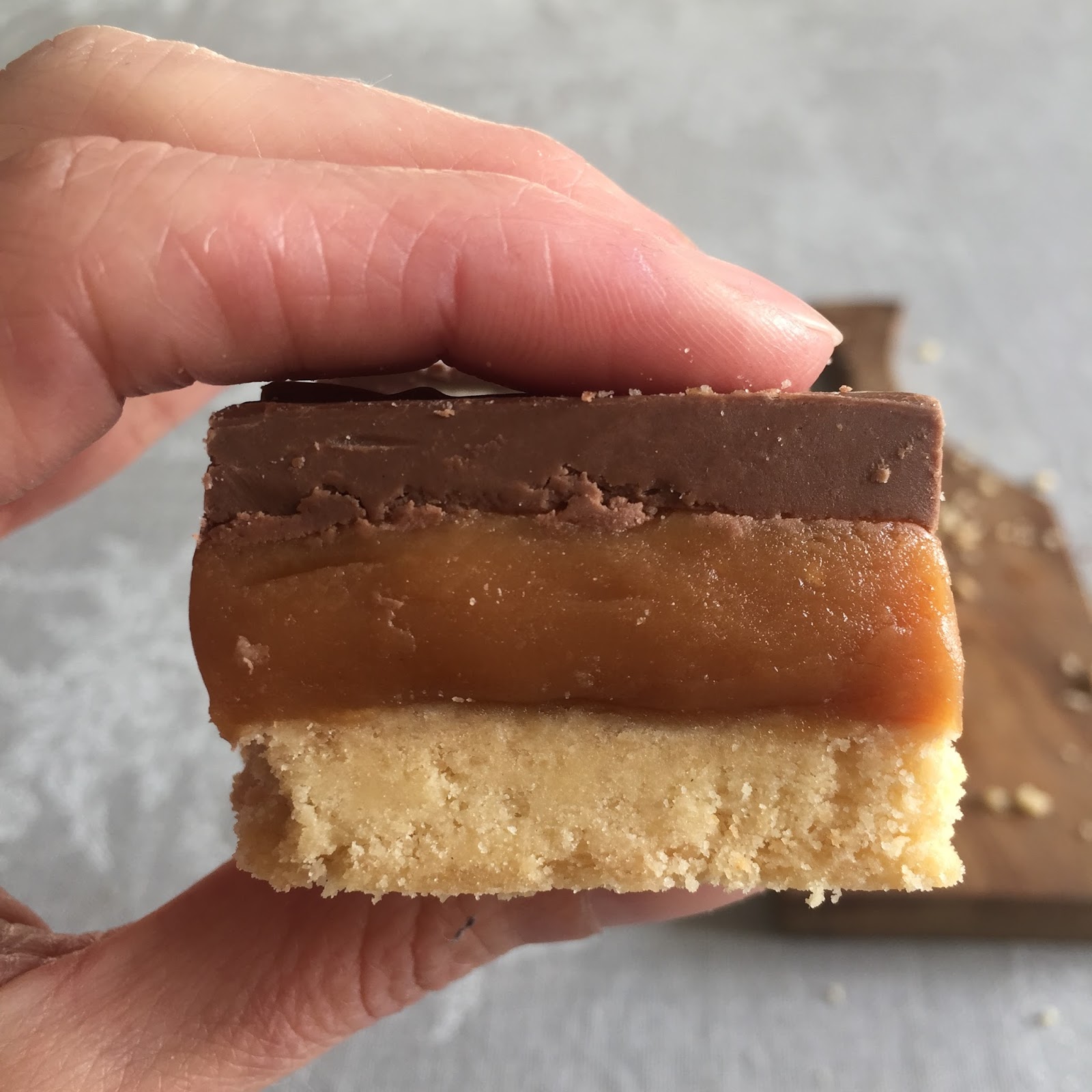 Chocolate & Salted Caramel Shortbread Easter baking Maison Jen