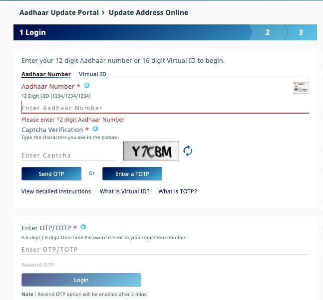 update aadhar address online aadhar correction uidai