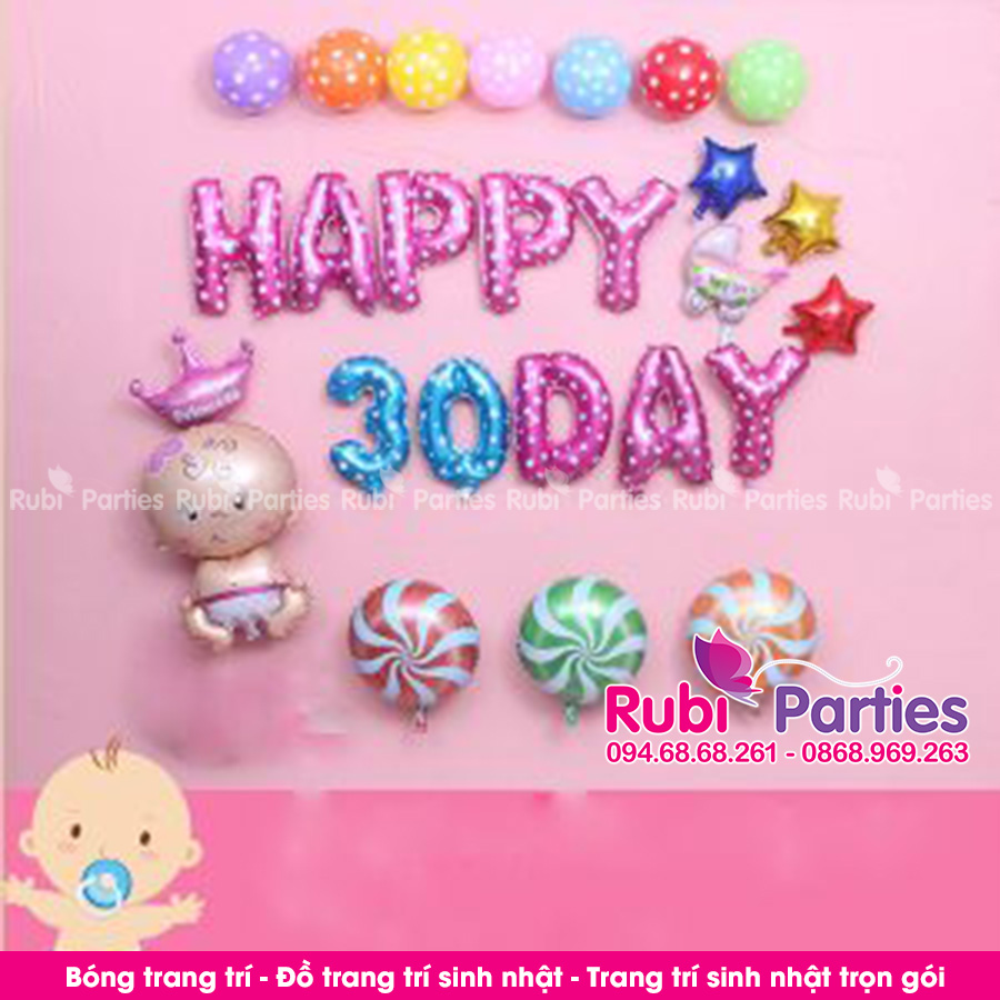 Bóng trang trí đầy tháng cho bé ở Ngã Tư Sở Bong trang tri day thang cho be o Nga Tu So