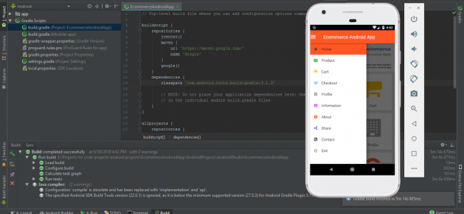 ONLINE SHOPPING APPLICATION USING ANDROID STUDIO WITH SOURCE CODE -  Academic Project Guidance Provider