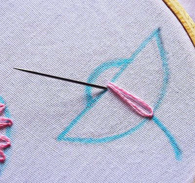 Hướng dẫn thêu hoa cúc - Hình 5