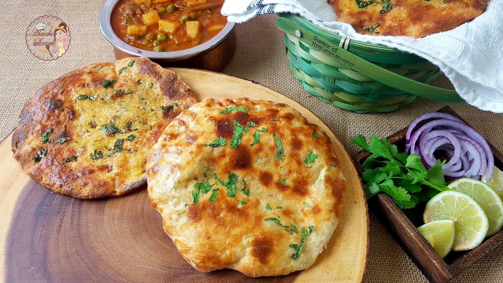 Homemade Crispy Amritsari Aloo Kulcha With & Without Oven Aaichi Savali