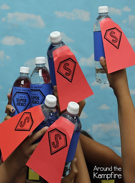 Super Hero Award Ceremony with water bottle trophies