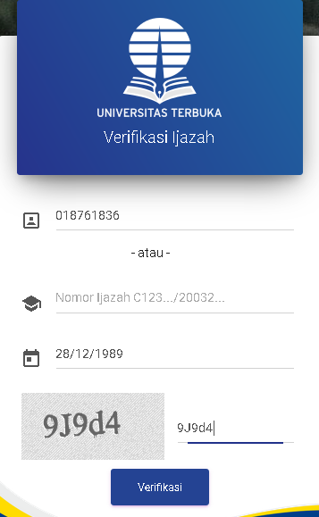 Cek ijazah ut 2021