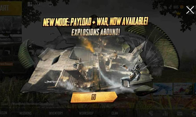 PUBG New mode Payload + War Mode now available