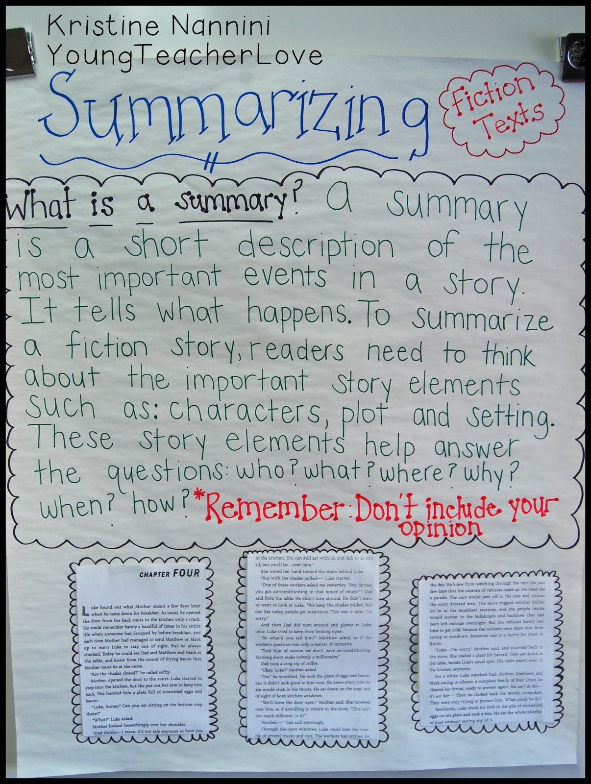Writing Summaries Young Teacher Love
