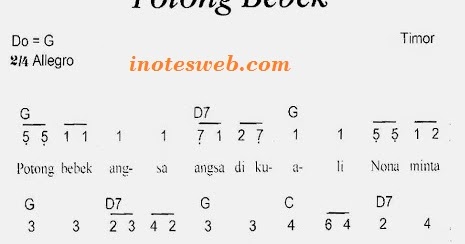 Not Angka Chord Lagu Potong Bebek Angsa Inline