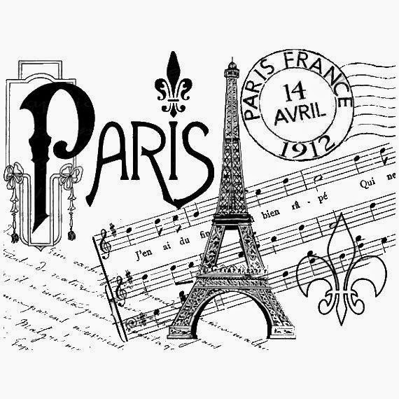 Retro Paris Fashion Free Printable Black And White Sings Or Labels