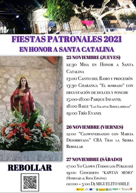 "Entre canchos y cerezos" y Fiestas Patronales. 20, 25, 26 y 27 de noviembre. Rebollar.