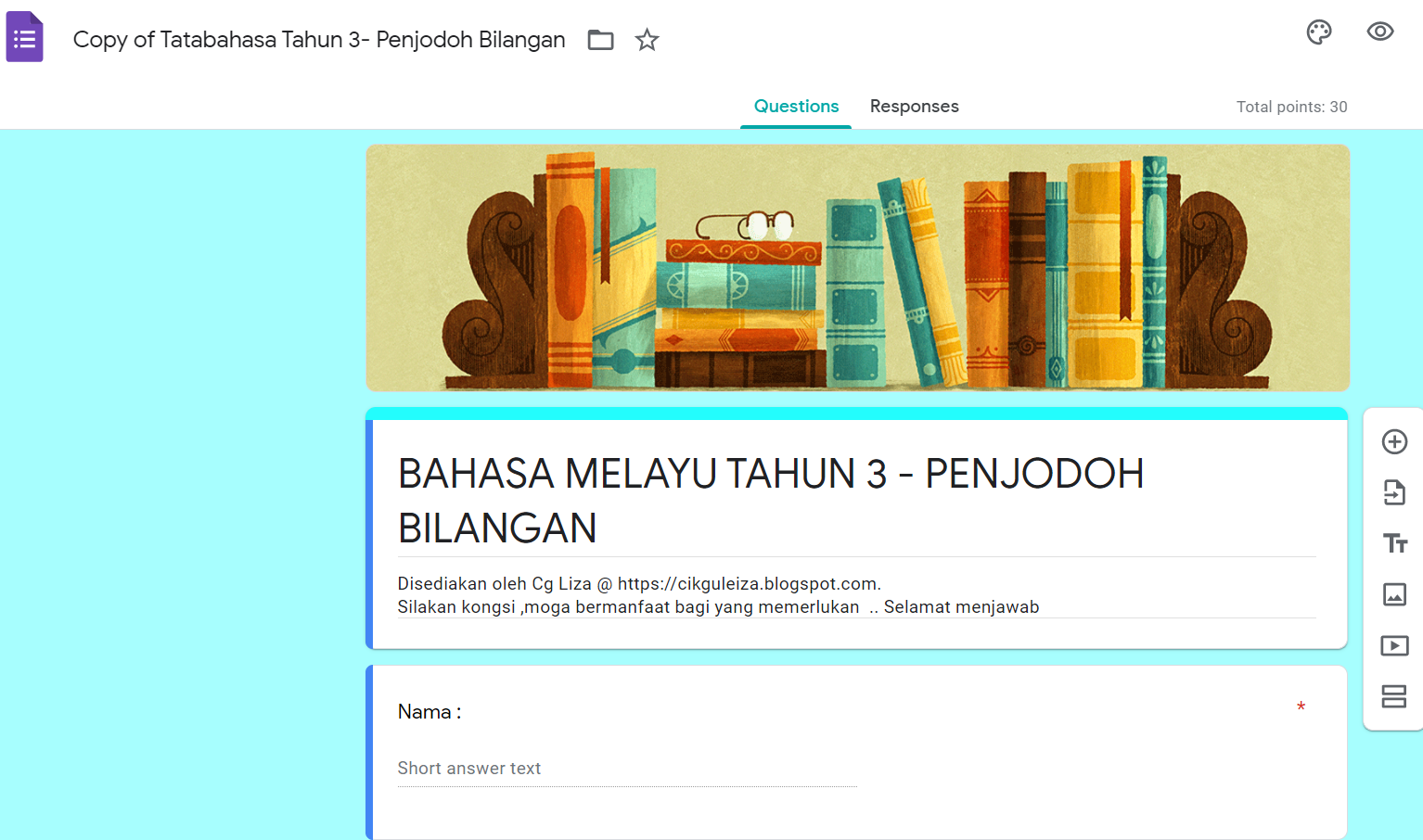 Latihan Penjodoh Bilangan Bahasa Melayu Tahun 3 Cikgu Leiza