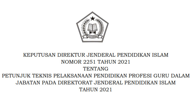 Juknis Ppg Dalam Jabatan Bagi Guru Madrasah Dan Pai Tahun 2021
