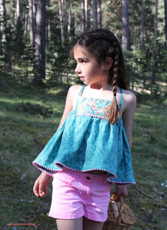 diy coser blusón niña con galón
