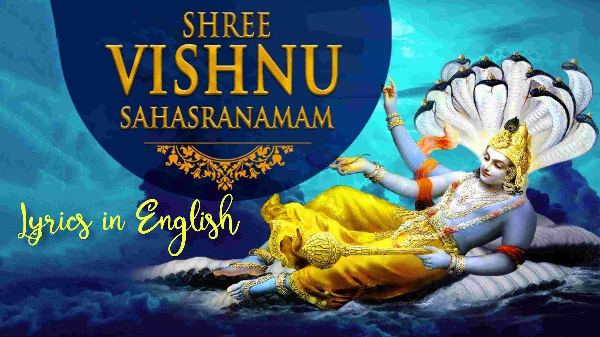 Vishnu sahasranamam lyrics sanskrit