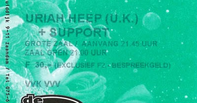 Metal Prog Rock En Gothic Uriah Heep 11 Februari 2000 De Kade Zaandam