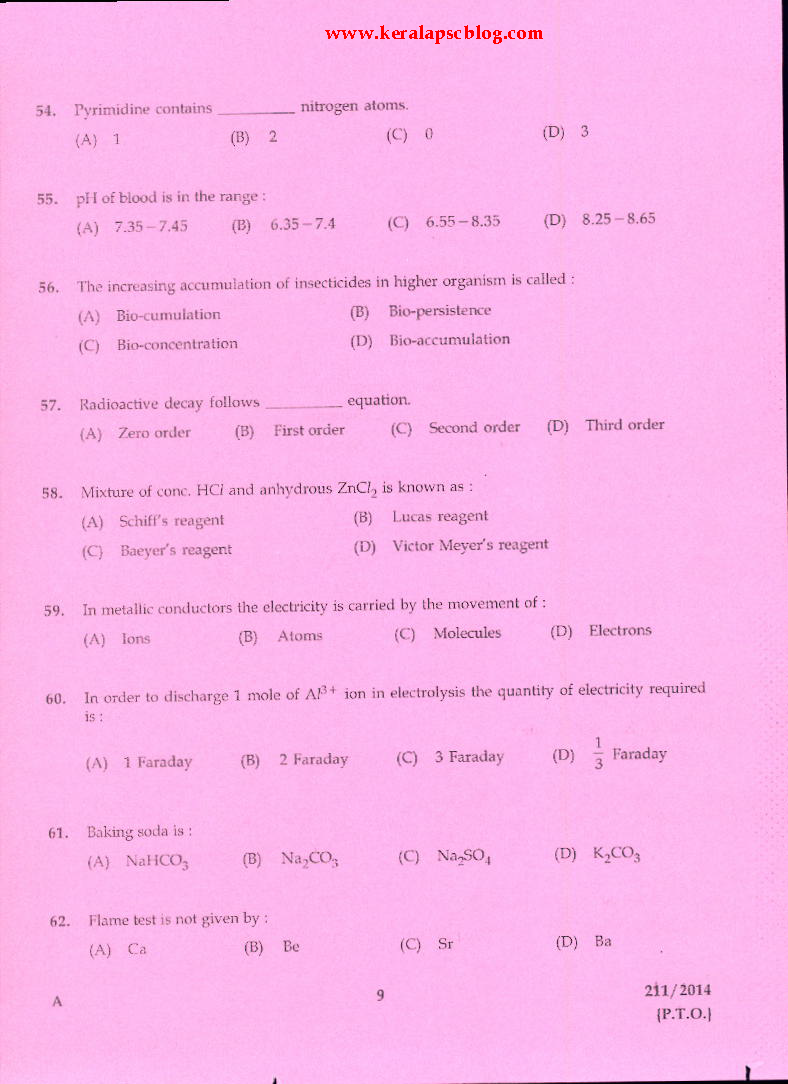Assistant Chemist Exam Previous Question Assistant Chemist Exam Previous Question