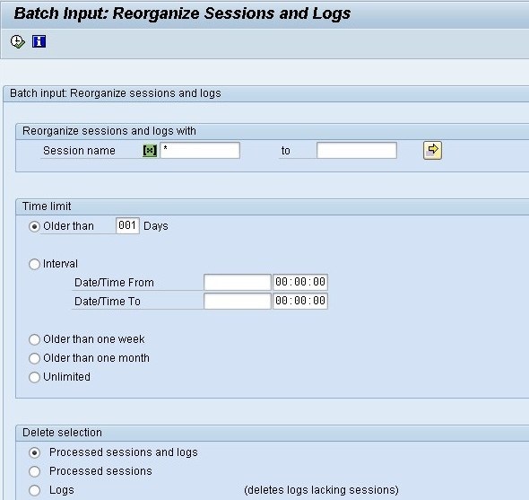 VENKAT SAP BASIS: SAP Reorg Batch Input New: RSBDC_REORG