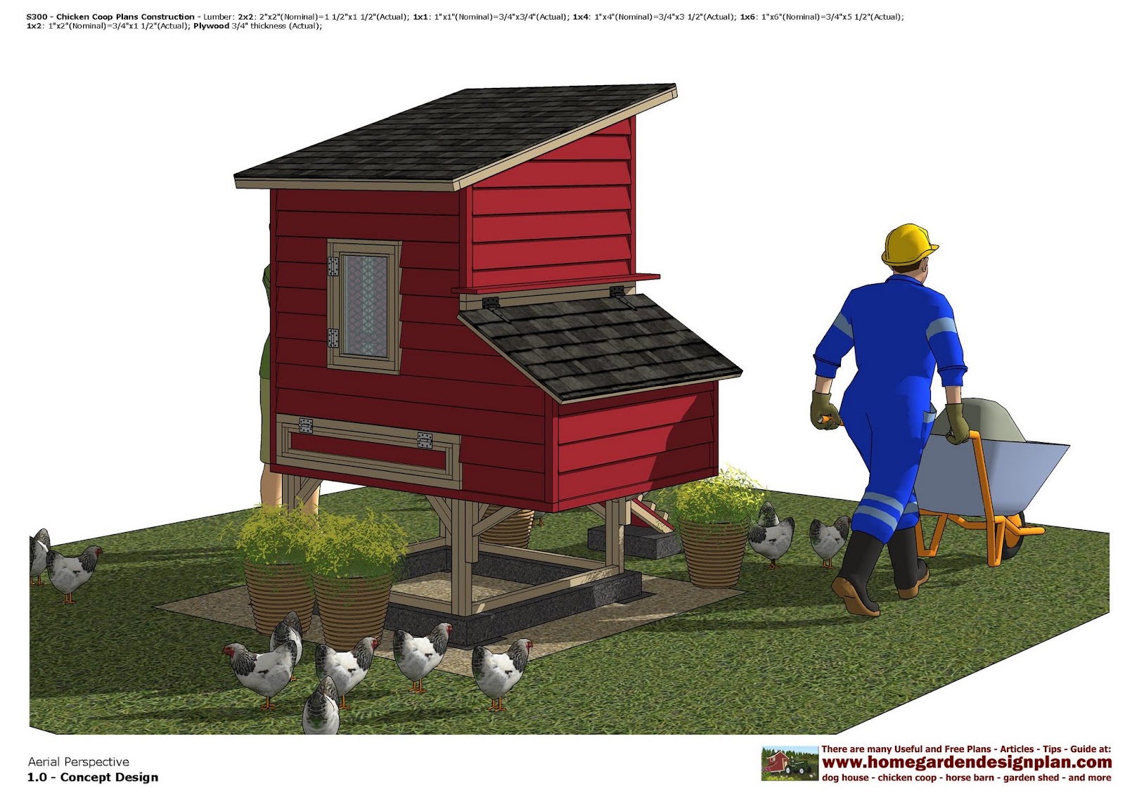 garden plans: S300 _ Chicken Coop Plans Construction - Chicken Coop ...