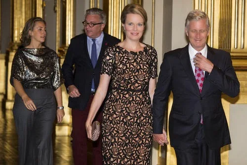 Queen Mathilde and King Philippe of Belgium assist the Autumn Concert at the Royal Palace