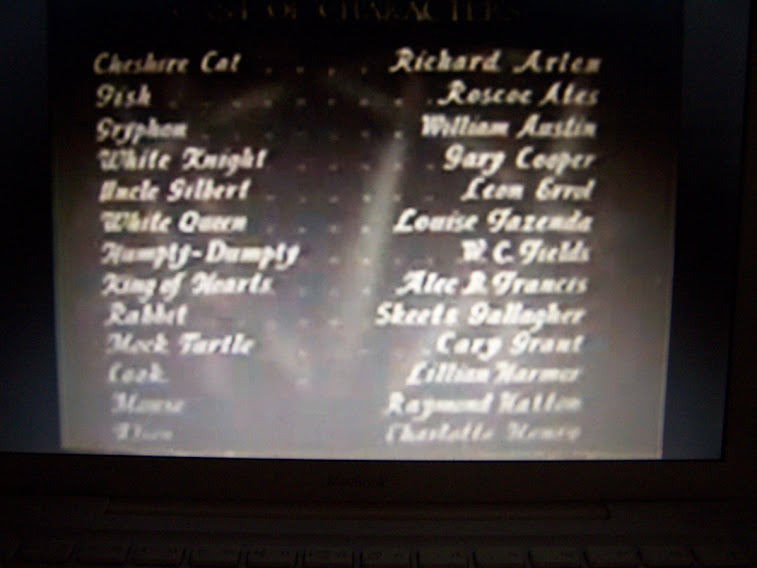 1933 Alice in Wonderland Cast Credits #3