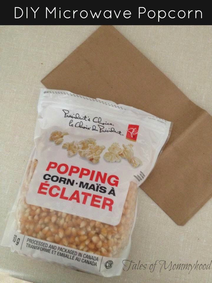 Tales of Mommyhood: DIY Microwave Popcorn
