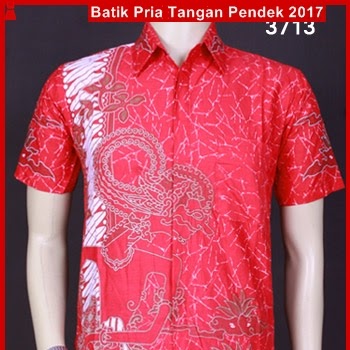 ASK08 Baju Batik Dika Maroon Tangan Pendek Bj7608K