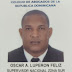 Colegio de Abogados de la República Dominicana juramenta a Oscar Luperón como supervisor zona sur.