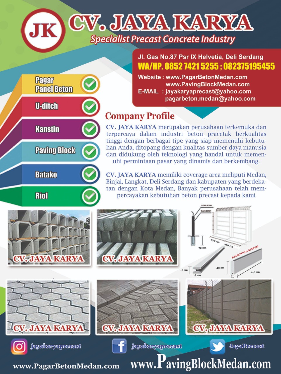 CV JAYA KARYA PAVING BLOCK MEDAN PAVING BLOCK MEDAN