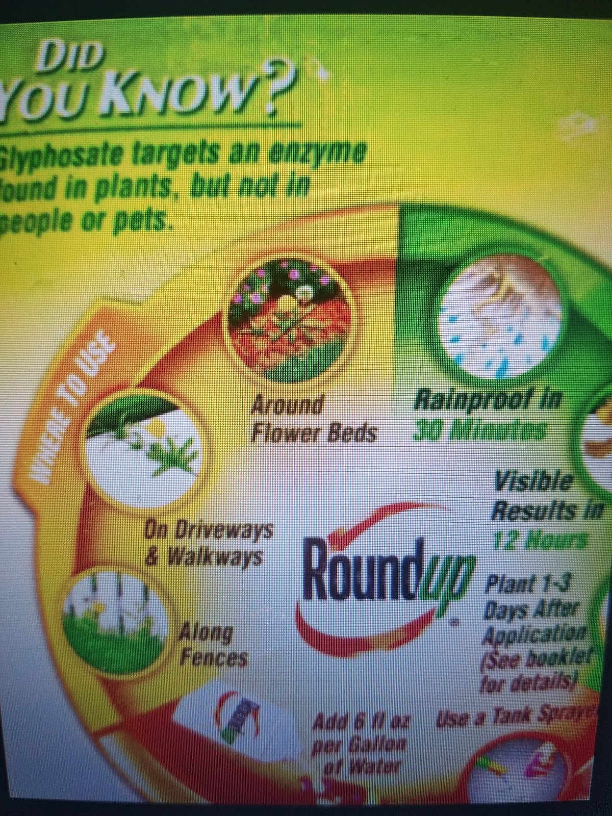 BowdenSpring2017EH2000 Glyphosate (aka ROUNDUP) Monsanto and