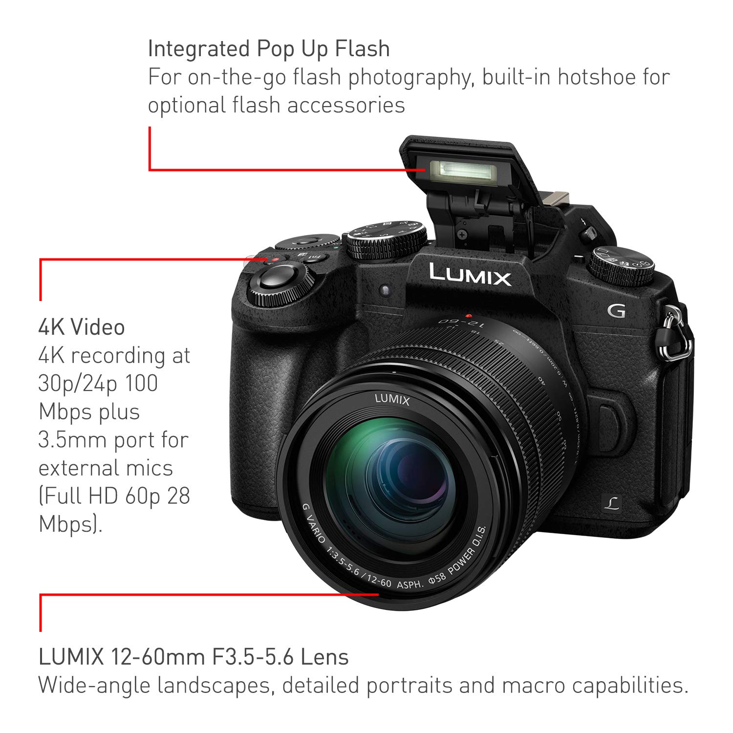 PANASONIC LUMIX G85 4K Mirrorless Camera Electronic &