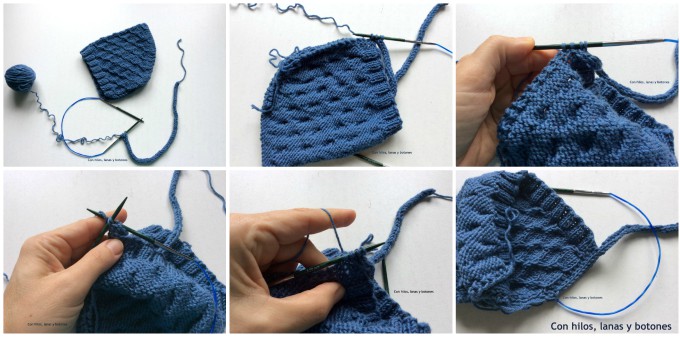 Con hilos, lanas y botones: DIY Capota pixie de punto para bebé (patrón gratis)