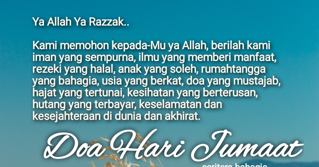 Doa hari jumaat pagi