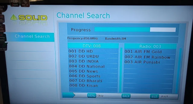 Doordarshan DTT / Digital TV (DTV/DVB-T2) Channels List