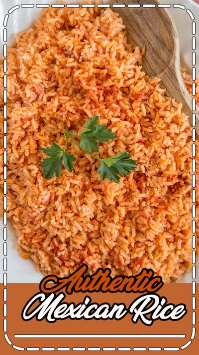 The BEST Authentic Mexican Rice that is so good and so easy, it will become THE side dish to make with all of your Mexican dishes. Perfect for Cinco de Mayo.