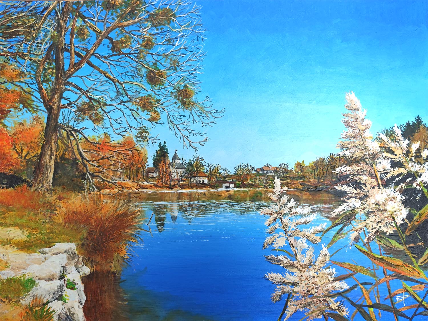 Eric F. Artiste Peintre Peinture, Lac de SaintSixte