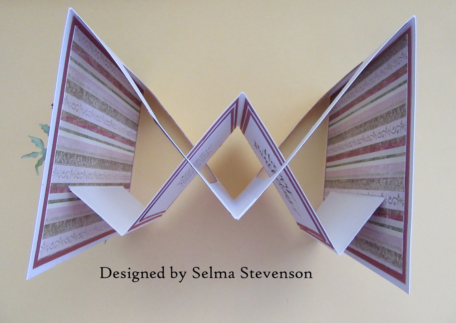 Selma's Stamping Corner and Floral Designs Alstroemeria Concertina Card