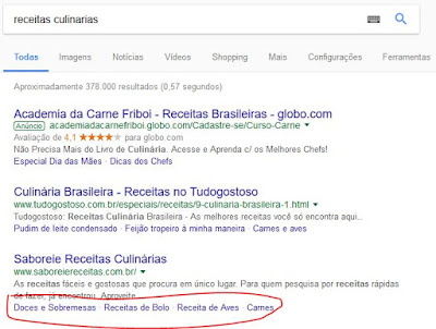 Exemplo de destaque para o blog Saboreie Receitas