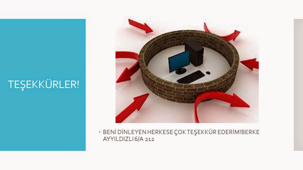 Bursa Yönder 6.Sınıflar Sunum Paylaşım Alanı 4) Güvenlik Duvarı