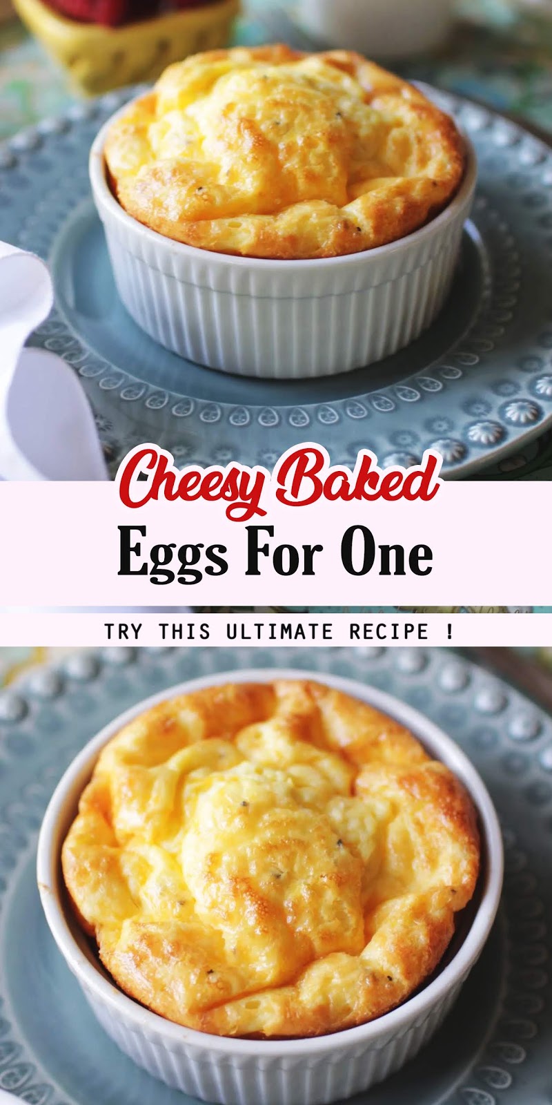 Cheesy Baked Eggs For One 3 SECONDS