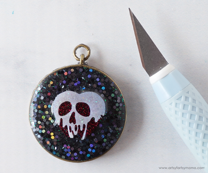 Poison Apple Charm with Craft Knife