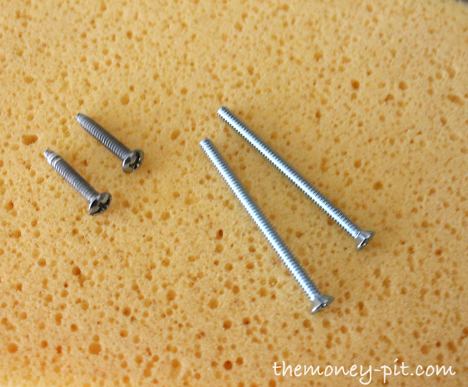 The screws are extra long to make up for the thickness of the tile