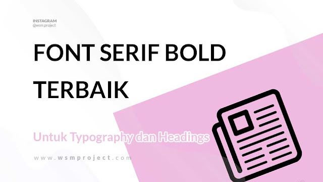 Download Free Font Serif Bold Terbaik Untuk Typography Dan Headings PSD Mockup Template