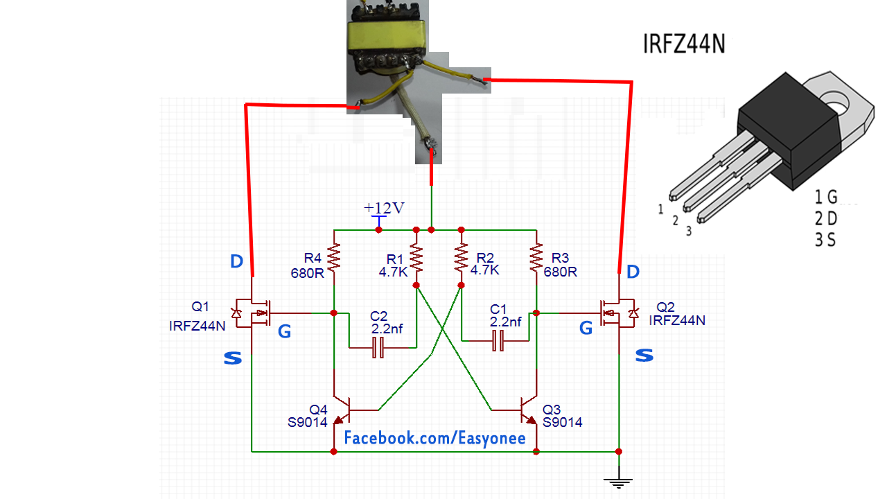 IRFZ44N мосфет MOSFET 55В 49А мощный n-канальный полевой транзистор