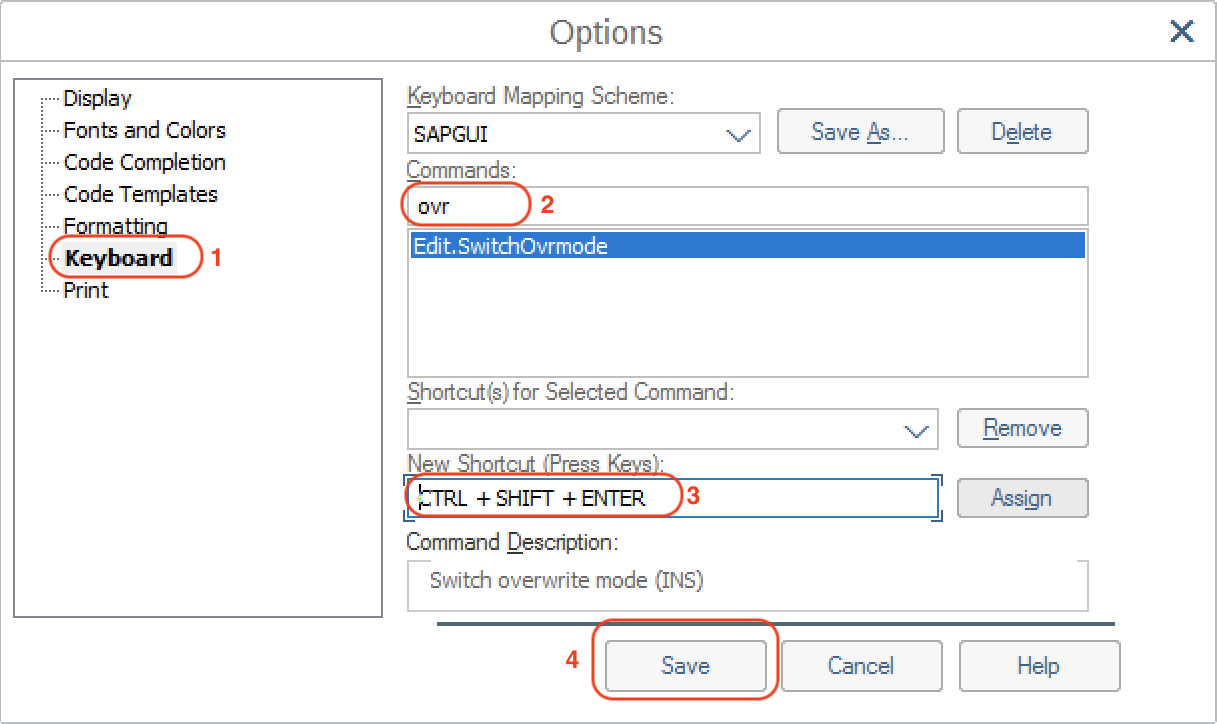 SAP ABAP Central How To Switch Between ABAP Editor’s Insert (INS) And
