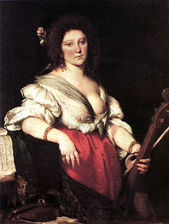 The Viola da Gamba Player c. 1630–1640, (Gemäldegalerie, Dresden) by Bernardo Strozzi