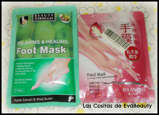 mascarilla calcetines pies beauty formulas y guantes manos hidratantes Rolanjona terminados