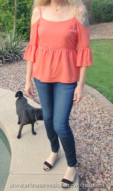 1.STATE Cold Shoulder Peasant Top - Trunk Club Review - April 2016