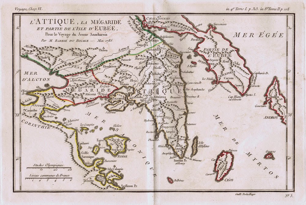 Ancient Greek Theatre Map of Attica