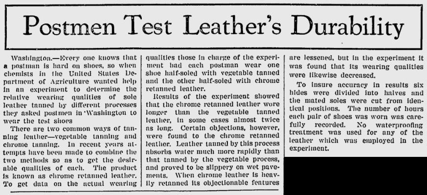 Postmen Test Leather's Durability